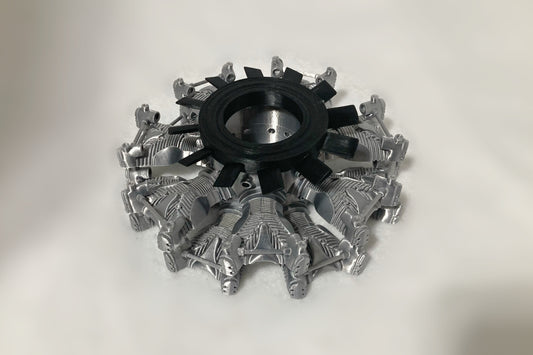 WW2 BMW 801 Radial Engine (Fan and Front & Rear Bank) (Half Cylinders)