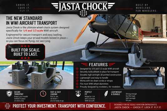 Jasta Chocks! Transport Your Airplanes with Confidence!