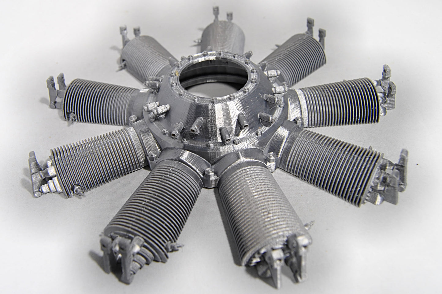 WW1 Clerget 9B Rotary Engine (Half Cylinders)