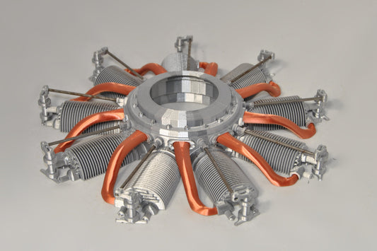 WW1 Le Rhone 9C Dummy Radial Engine (Half Cylinder)