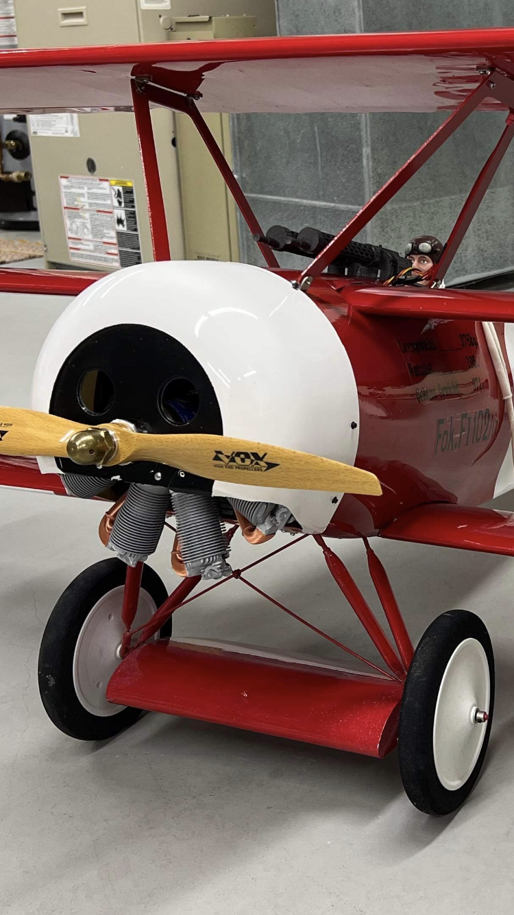 WW1 Oberursel UR-2/ Le Rhône 9J Dummy Radial Engine (Lower Half Full Cylinders Large Opening)