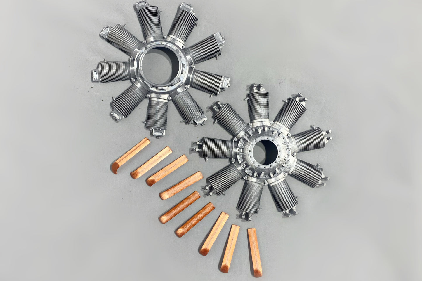 WW1 Clerget 9B Rotary Engine (Full Cylinders)