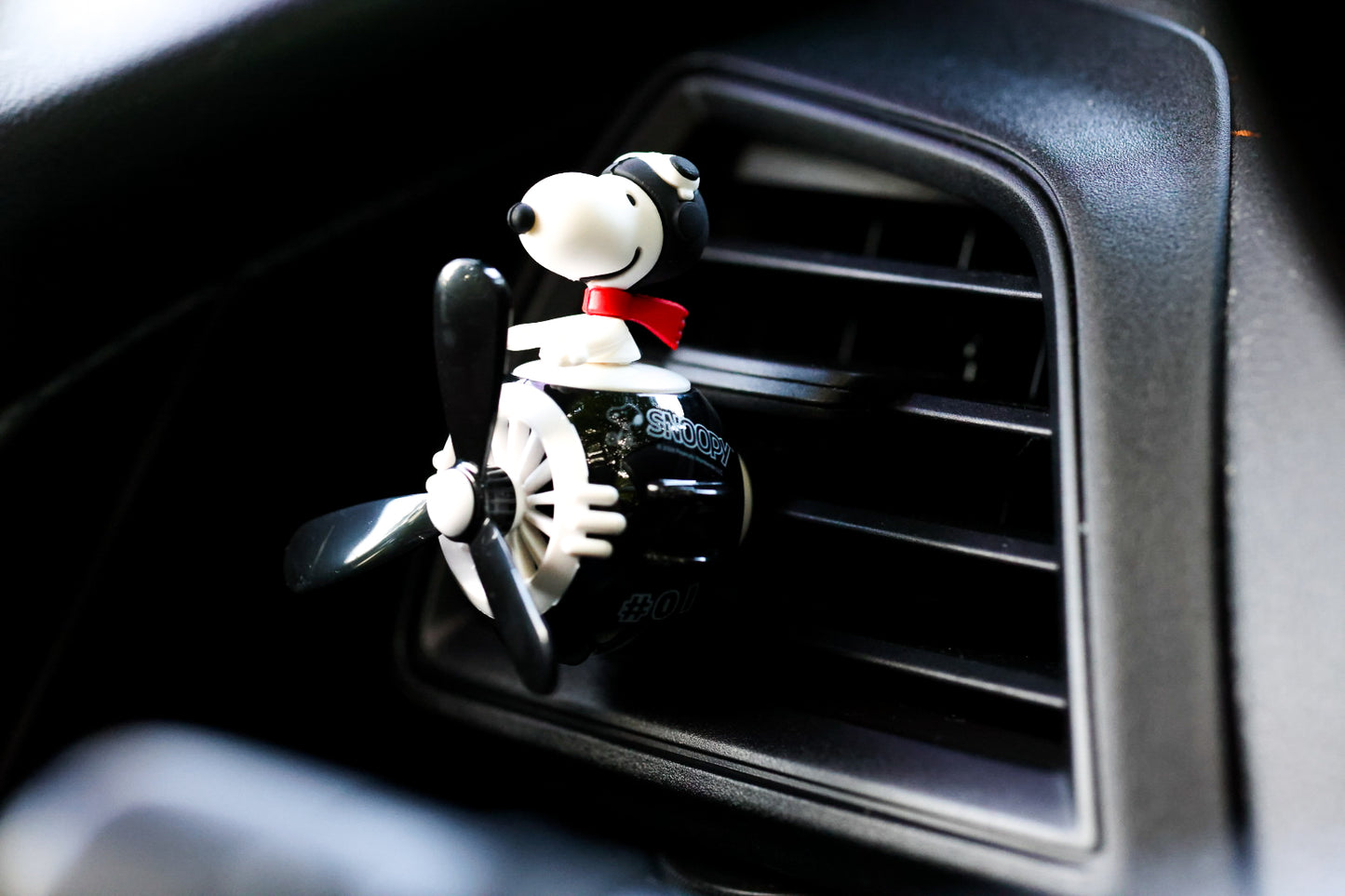 Snoopy (Black) Spinning Propeller Air Freshener