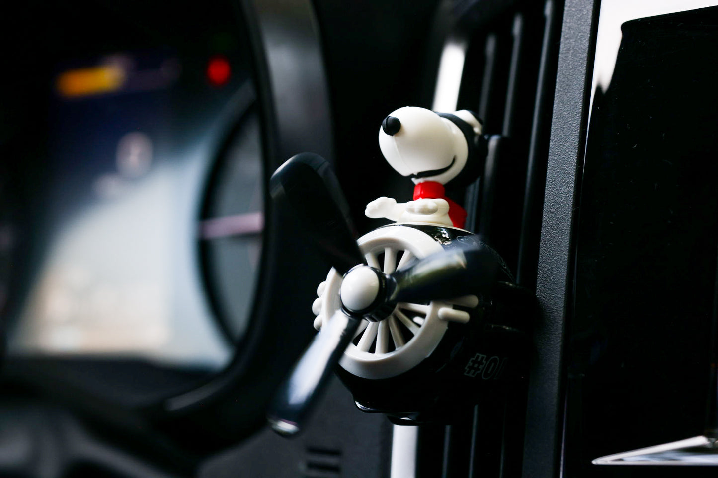 Snoopy (Black) Spinning Propeller Air Freshener