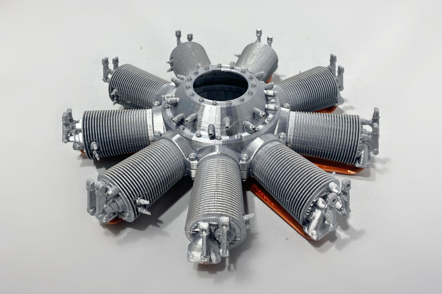 WW1 Clerget 9B Rotary Engine (Full Cylinders)